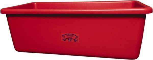 Remco - 70 Gal Red Rectangular Polyethylene Tub - 17" High x 26-1/2" Diam - Top Tool & Supply