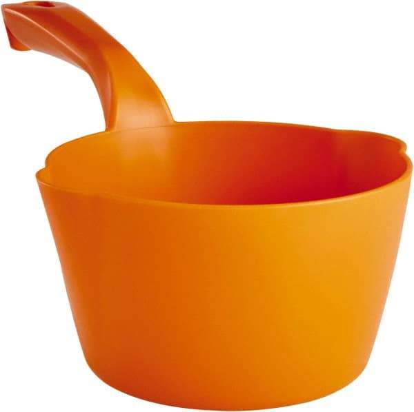 Remco - 32 oz Orange Polypropylene Round Bottom Scoop - 6.8" Wide x 5.3" Deep Bowl, 5-1/2" Handle Length, 11.6" OAL - Top Tool & Supply