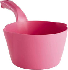 Remco - 32 oz Pink Polypropylene Round Bottom Scoop - 6.8" Wide x 5.3" Deep Bowl, 5-1/2" Handle Length, 11.6" OAL - Top Tool & Supply