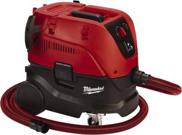 Milwaukee Tool - 8 Gal Plastic Tank, Electric Powered Wet/Dry Vacuum - 1.96 Peak hp, 120 Volt, 21 Amps, 13' Hose Fitting - Top Tool & Supply