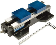 Jergens - 6" Jaw Width, 17-1/2" Max Jaw Opening, Manual Self Centering Vise - 10,100 Max Operating psi, 8.055" Stroke Length, 22" OAL x 8" OAW x 4" OAH - Top Tool & Supply