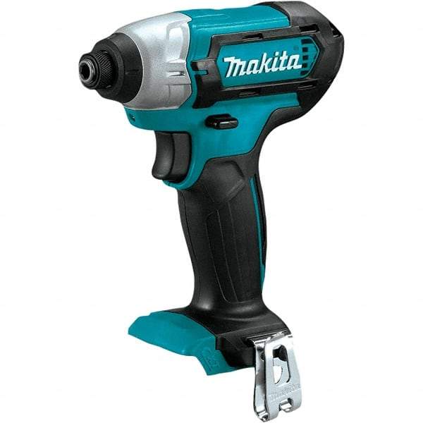 Makita - 12 Volt, 1/4" Drive, 80 Ft/Lb Torque, Cordless Impact Driver - Pistol Grip Handle, 2600 RPM, Lithium-Ion, Bare Tool - Top Tool & Supply