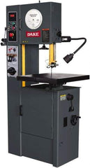 Dake - 15-1/2" Throat Capacity, Variable Speed Pulley Vertical Bandsaw - 25 to 1,200 SFPM, 2 hp, Three Phase - Top Tool & Supply