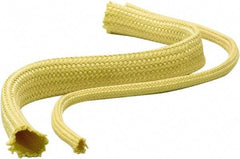 Atlantex - 1-1/2" ID Yellow Braided Cut-Resistant Sleeve for Hoses - 50' Long, -320 to 320°F - Top Tool & Supply