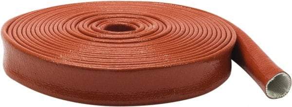 Atlantex - 1-3/4" ID Red/Orange Knit Firesleeve for Hoses - 50' Long, -65 to 500°F - Top Tool & Supply