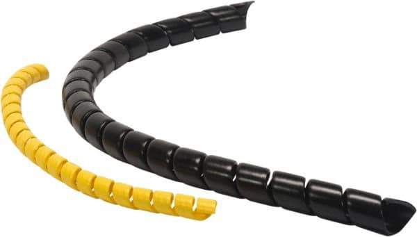 Atlantex - 5" ID Black Spiral Guard Wrap for Hoses - 30' Long, -60 to 175°F - Top Tool & Supply