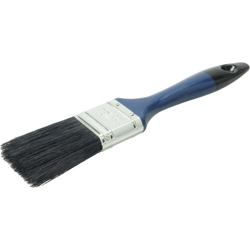 1-1/2″ Varnish Brush, Black China Bristle Fill, 2-1/4″ Trim Length, Blue Foam Handle - Top Tool & Supply