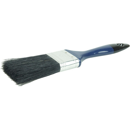 2″ Varnish Brush, Black China Bristle Fill, 3″ Trim Length, Blue Foam Handle - Top Tool & Supply