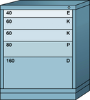 Midrange-Standard Cabinet - 5 Drawers - 30 x 28-1/4 x 37-3/16" - Multiple Drawer Access - Top Tool & Supply