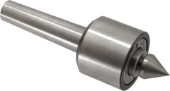 Riten - MT4 Taper Shank, 2-7/8" Head Diam Live Center - 5,500 Max RPM, 3-5/16" Head Length, 1-1/4" Point Diam, 1/4" Point Len, 550 Lb Max Workpc, 2-15/16" OAL, Male Point - Top Tool & Supply