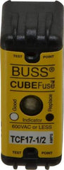 Cooper Bussmann - 300 VDC, 600 VAC, 17.5 Amp, Time Delay General Purpose Fuse - Plug-in Mount, 1-7/8" OAL, 100 at DC, 200 (CSA RMS), 300 (UL RMS) kA Rating - Top Tool & Supply