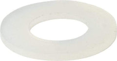 Made in USA - 1/4" Screw, Grade 6/6 Nylon Standard Flat Washer - 6.53mm ID x 1/2" OD, 0.81mm Thick - Top Tool & Supply