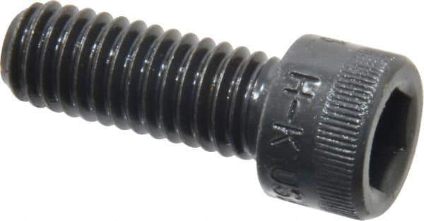 Made in USA - 3/8-16 UNC Hex Socket Drive, Socket Cap Screw - Alloy Steel, Black Oxide Finish, Fully Threaded, 1" Length Under Head - Top Tool & Supply