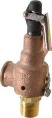 Midwest Control - 3/4" Inlet, 3/4" Outlet, ASME Safety Relief Valve - 150 Max psi, Bronze, 350 Cubic' per Min - Top Tool & Supply