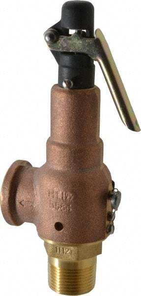 Midwest Control - 1" Inlet, 1" Outlet, ASME Safety Relief Valve - 150 Max psi, Bronze, 625 Cubic' per Min - Top Tool & Supply