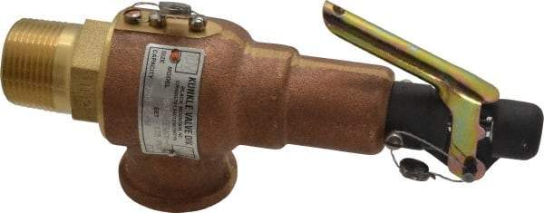 Midwest Control - 1" Inlet, 1" Outlet, ASME Safety Relief Valve - 175 Max psi, Bronze, 720 Cubic' per Min - Top Tool & Supply