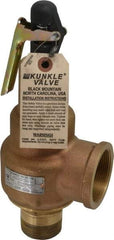 Midwest Control - 1-1/2" Inlet, 2" Outlet, ASME Safety Relief Valve - 150 Max psi, Bronze, 2,496 Cubic' per Min - Top Tool & Supply