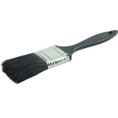 1-1/2″ Industrial Varnish Brush, Black China Bristle, 2″ Trim Length, Blue Plastic Sash - Top Tool & Supply