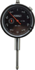 Fowler - 1" Range, 0-100 (Continuous), 0-50-0 (Balanced) Dial Reading, 0.001" Graduation Dial Drop Indicator - 2-1/4" Dial, 1mm Range per Revolution, Revolution Counter - Top Tool & Supply