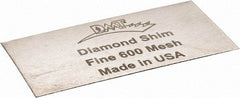 DMT - 2" Long x 1" Wide x 0.006" Thick, Diam ond Sharpening Stone - Rectangle, 600 Grit, Fine Grade - Top Tool & Supply