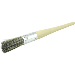 #4 11/16″ Round Sash Brush, Grey Bristle Fill, 2″ Trim Length, Plain Foam Handle - Top Tool & Supply