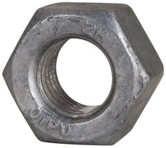 Value Collection - 3/4-10 UNC Steel Right Hand Heavy Hex Nut - 1-1/4" Across Flats, 47/64" High, Hot Dipped Galvanized Finish - Top Tool & Supply