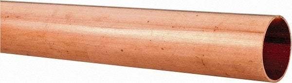 Mueller Industries - 2' Long, 1-1/8" OD x 1" ID, Grade C12200 Copper Water (M) Tube - 0.035" Wall Thickness, 0.464 Ft/Lb - Top Tool & Supply