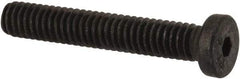 Made in USA - #8-32 UNC Hex Socket Drive, Low Socket Cap Screw - Grade 4037 Alloy Steel, Black Oxide Finish, Fully Threaded, 3/4" Length Under Head - Top Tool & Supply