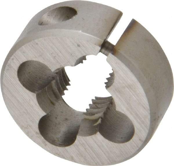 Cle-Line - 7/16-20 UNF Thread, 1" Outside Diam High Speed Steel Round Die - 3/8" Thick, Right Hand Thread, Adjustable - Exact Industrial Supply