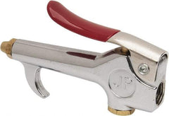 Value Collection - 90 Max psi Brass Thumb Lever Blow Gun - 1/4 NPT, 7/16" Tube Length, Chrome Plated Zinc - Top Tool & Supply