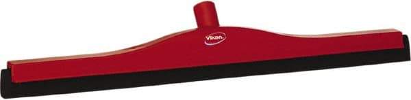 Vikan - 24" Foam Rubber Blade Bench Squeegee - Double Edge, Red, Plastic Holder - Top Tool & Supply