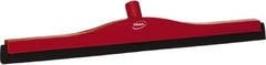 Vikan - 24" Foam Rubber Blade Bench Squeegee - Double Edge, Red, Plastic Holder - Top Tool & Supply