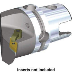 Kennametal - Right Hand Cut, Size KM63, VN.. Insert Compatiblity, Internal Modular Turning & Profiling Cutting Unit Head - 43mm Ctr to Cutting Edge, 60mm Head Length, Through Coolant, Series Kenloc - Top Tool & Supply