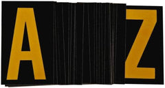 Made in USA - Letter Label - Legend: A-Z, English, Yellow & Black - Top Tool & Supply