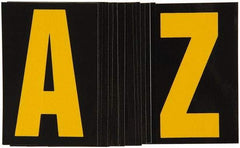 Made in USA - Letter Label - Legend: A-Z, English, Yellow & Black - Top Tool & Supply