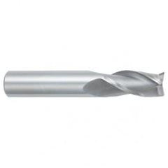 7mm Dia. x 64mm Overall Length 3-Flute Square End Solid Carbide SE End Mill-Round Shank-Center Cutting-Uncoated - Top Tool & Supply