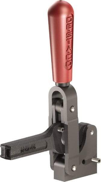 De-Sta-Co - 1,601 Lb Holding Capacity, Vertical Handle, Manual Hold Down Toggle Clamp - 71° Handle Movement, 132° Bar Opening, Solid Bar, Solid Base, Oxide Finish, Forged Alloy Steel - Top Tool & Supply