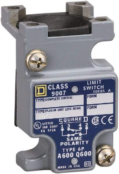 Square D - 4.2 Inch Long, Zinc Body, Limit Switch Plug In Unit - For Use with 9007, 9007C - Top Tool & Supply