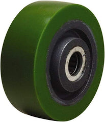 Hamilton - 4 Inch Diameter x 1-1/2 Inch Wide, Polyurethane on Cast Iron Caster Wheel - 675 Lb. Capacity, 1-5/8 Inch Hub Length, 5/8 Inch Axle Diameter, Straight Roller Bearing - Top Tool & Supply