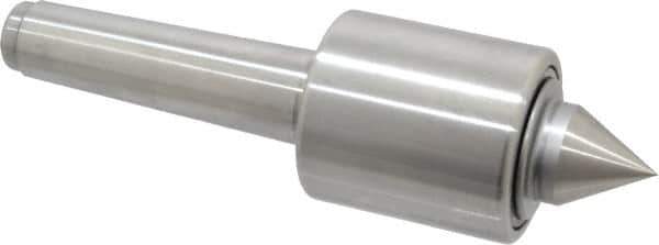 Made in USA - MT4 Taper Shank, 2-1/2" Head Diam 2,890 Lb Capacity Live Center - 2-11/16" Head Length, 1-1/4" Point Diam, 1-1/2" Point Len, 8-5/8" OAL, Standard Point - Top Tool & Supply