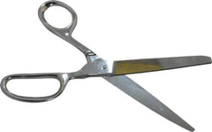 Heritage Cutlery - 4-1/4" LOC, 9" OAL Chrome Plated Standard Shears - Right Hand, Metal Straight Handle, For General Purpose Use - Top Tool & Supply