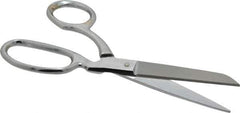 Heritage Cutlery - 3" LOC, 7" OAL Chrome Plated Standard Shears - Right Hand, Metal Bent Handle, For General Purpose Use - Top Tool & Supply