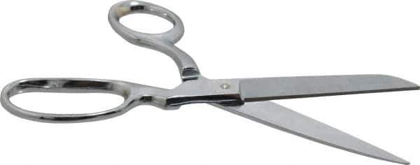 Heritage Cutlery - 3-1/2" LOC, 8-1/2" OAL Chrome Plated Standard Shears - Right Hand, Metal Offset Handle, For General Purpose Use - Top Tool & Supply