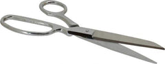 Heritage Cutlery - 4" LOC, 9" OAL Chrome Plated Standard Shears - Right Hand, Metal Bent Handle, For General Purpose Use - Top Tool & Supply