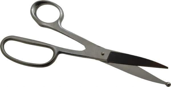 Heritage Cutlery - 3" LOC, 9" OAL Stainless Steel Standard Shears - Right Hand, Metal Straight Handle, For Poultry Processing - Top Tool & Supply