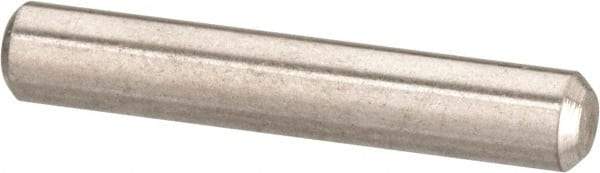 Value Collection - 1/8" Diam x 1/2" Pin Length 316 Stainless Steel Standard Dowel Pin - Bright Finish, 2 Beveled End - Top Tool & Supply