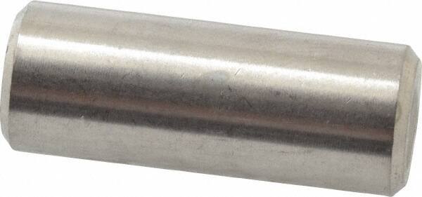 Value Collection - 3/8" Diam x 1" Pin Length 316 Stainless Steel Standard Dowel Pin - Bright Finish, 2 Beveled End - Top Tool & Supply