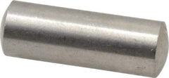 Value Collection - 6mm Diam x 16mm Pin Length 316 Stainless Steel Standard Dowel Pin - Bright Finish, 1 Rounded End - Top Tool & Supply