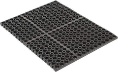 PRO-SAFE - 2' Long, Dry/Wet Environment, Anti-Fatigue Matting - Black, SBR Rubber with Rubber Base - Top Tool & Supply