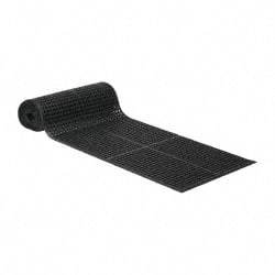 PRO-SAFE - 20' Long x 3' Wide, Dry/Wet Environment, Anti-Fatigue Matting - Black, Natural Rubber with Rubber Base - Top Tool & Supply